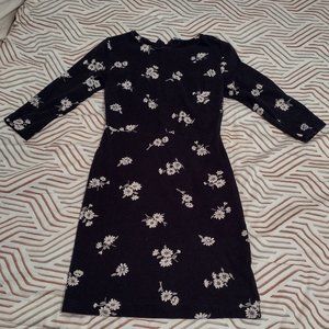 Old Navy XS black floral pencil dress